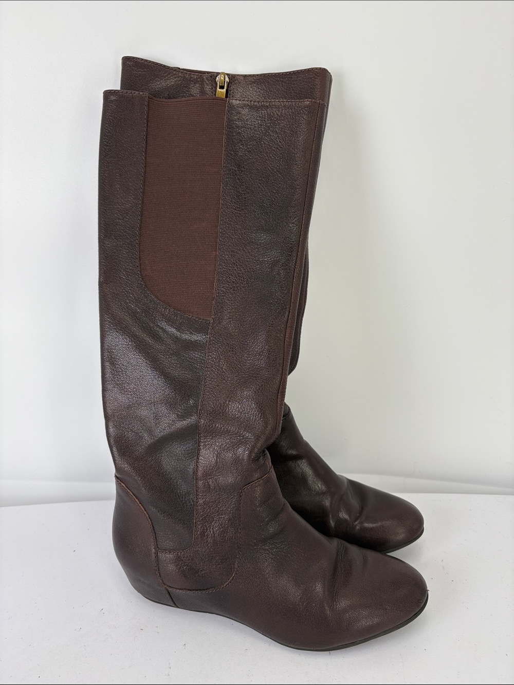 🪡 Enzo Angiolini Dark Brown Leather Knee Boots